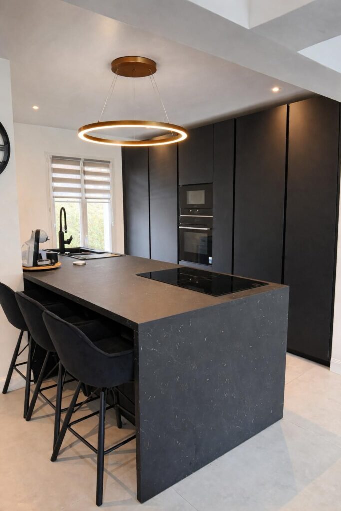 DG-Cuisine Cuisine italienne Armony cucine  Cuisine noire Carrière sur Seine