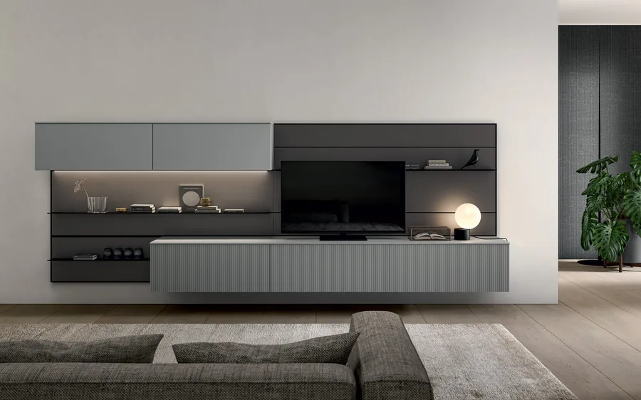 Cuisine Arredo3 : design italien sur mesure avec DG-Cuisine 5 Meuble TV Arredo3 coordonné aux finitions de la cuisine